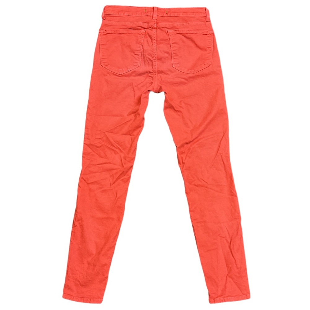 J BRAND women's mid rise red "lipstick" capri skinny jeans, 27.